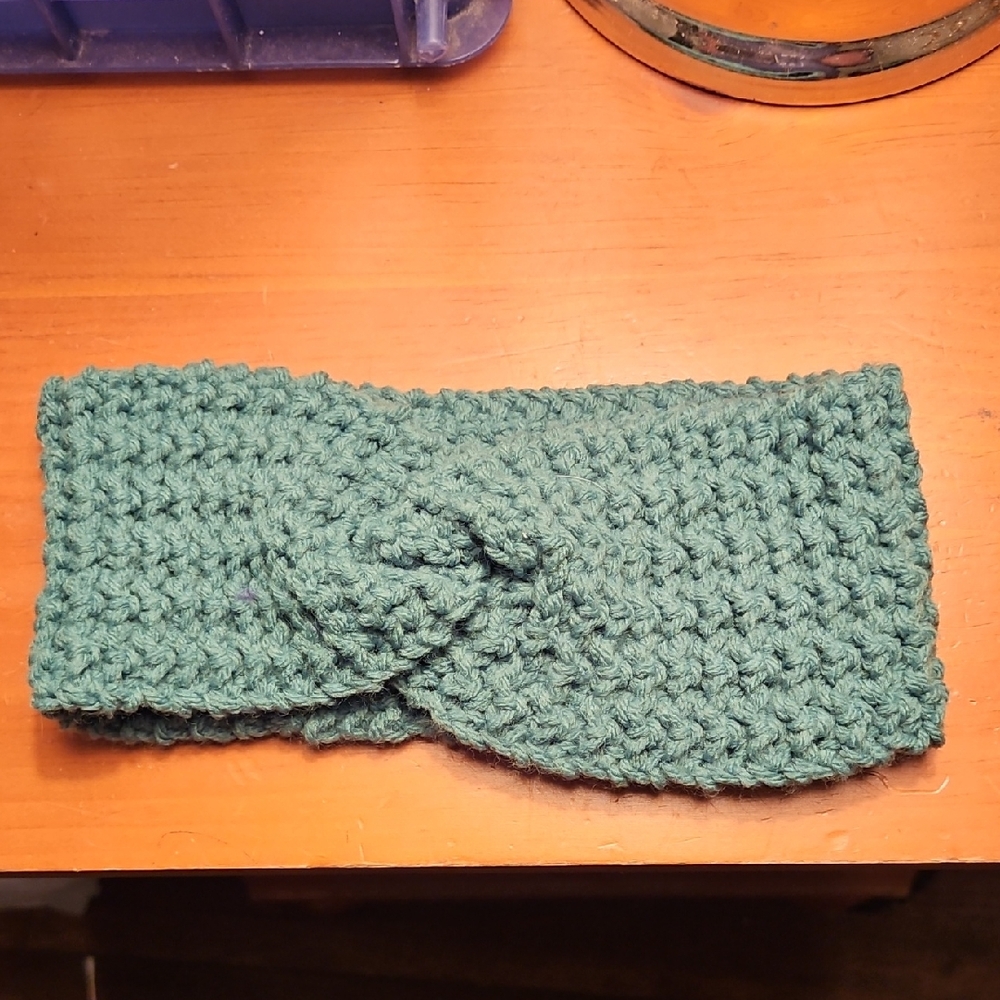 Handcrafted Green Crocheted Headband